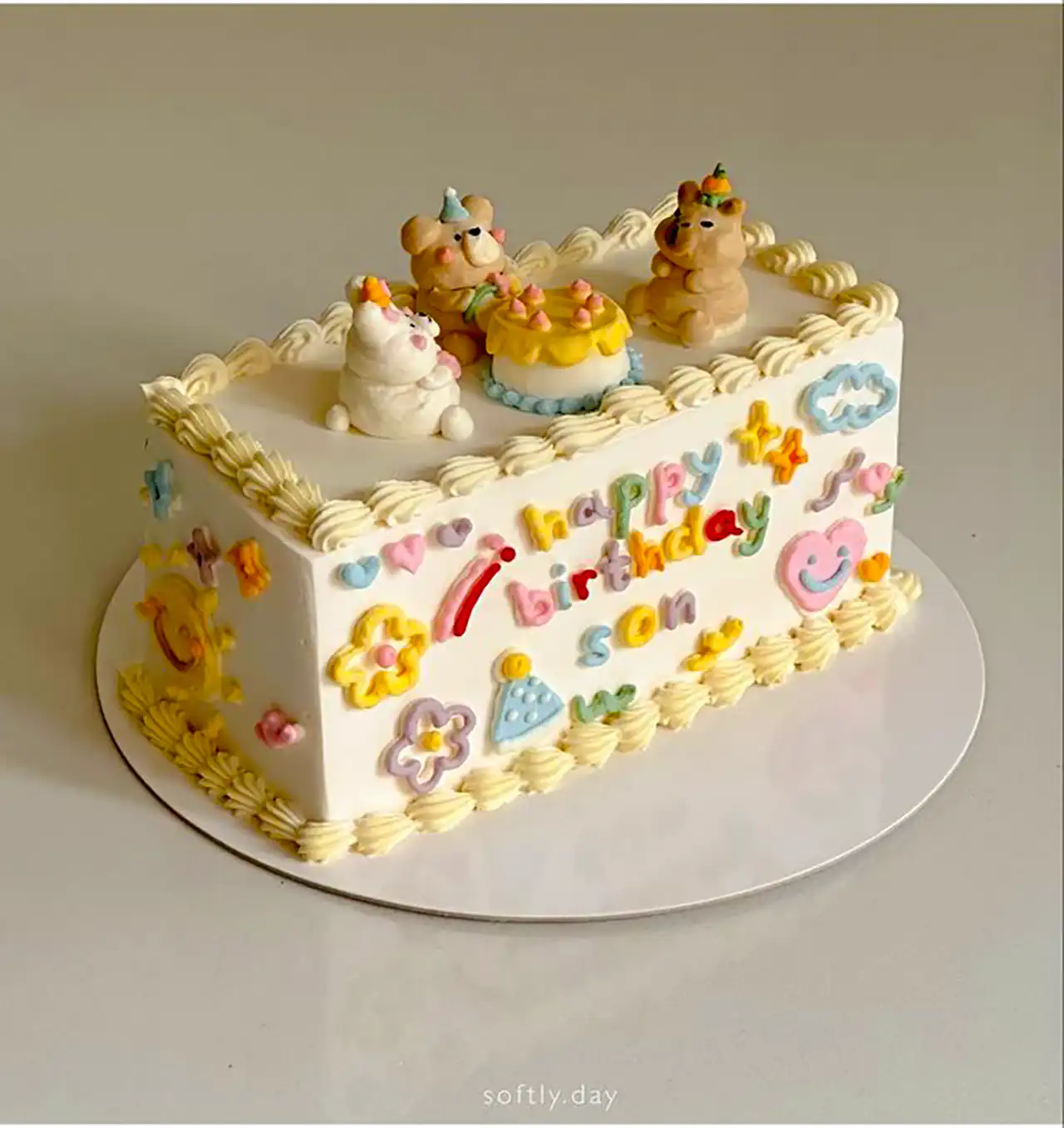 کیک مستطیلی تولد