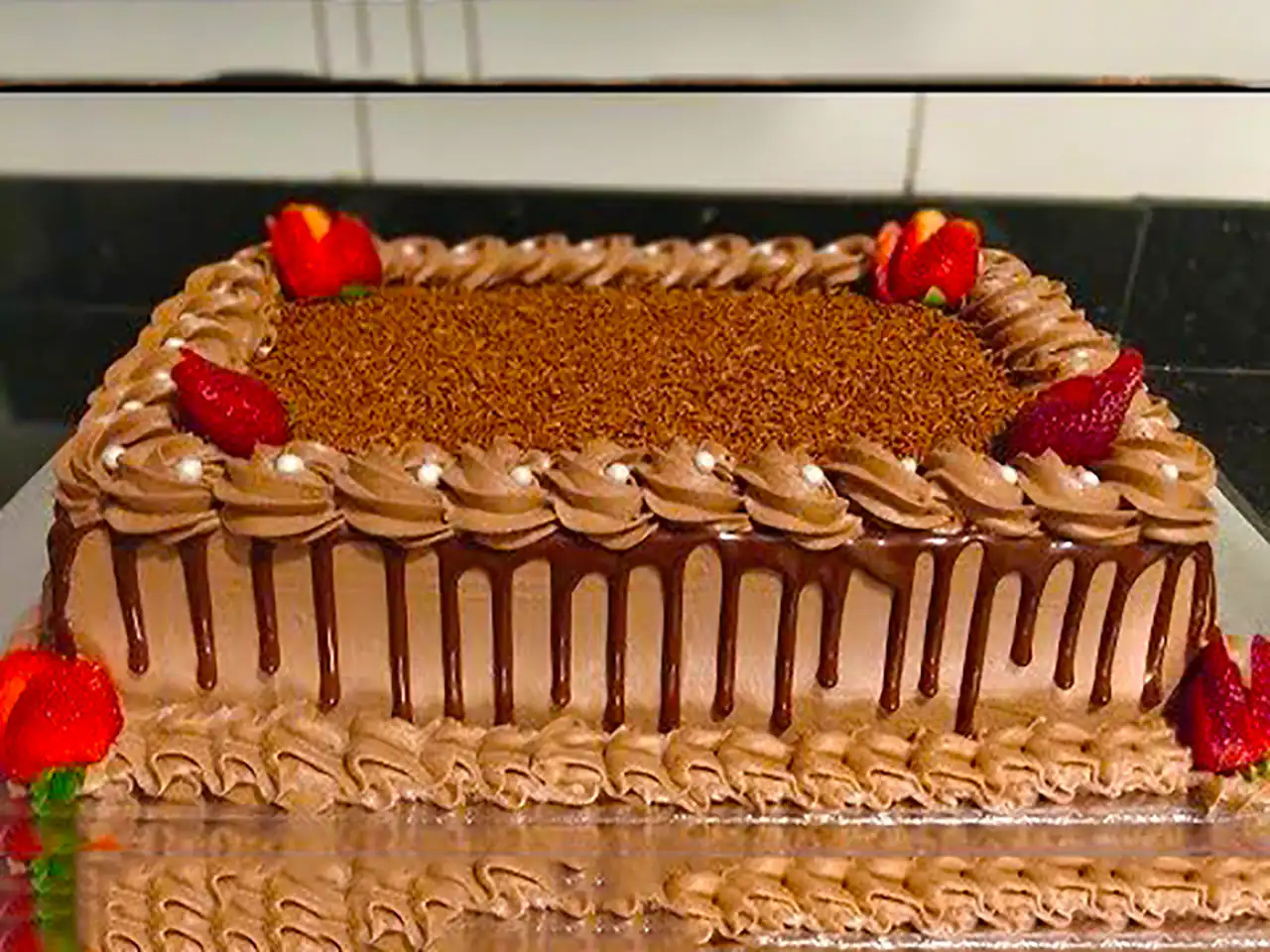 کیک مستطیلی تولد