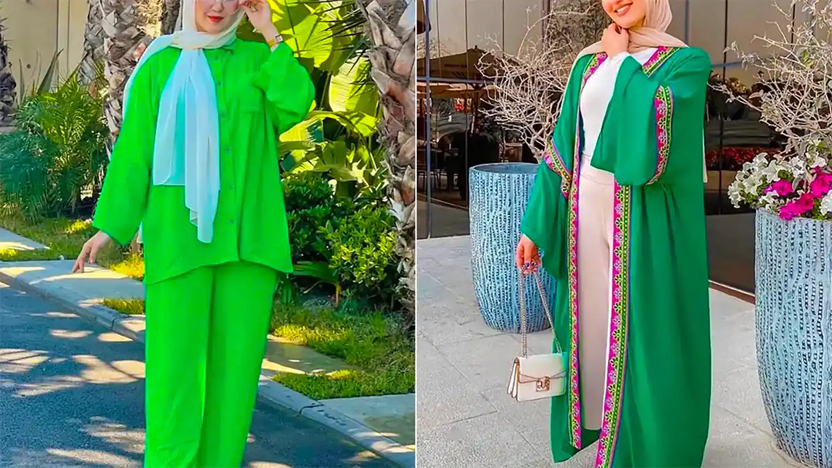 لباس بیرونی سبز زنانه