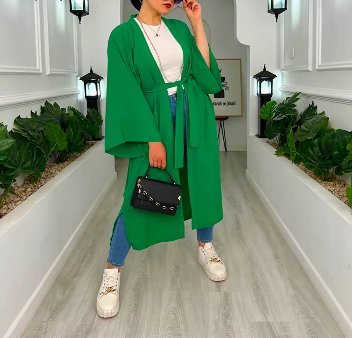 لباس بیرونی سبز زنانه