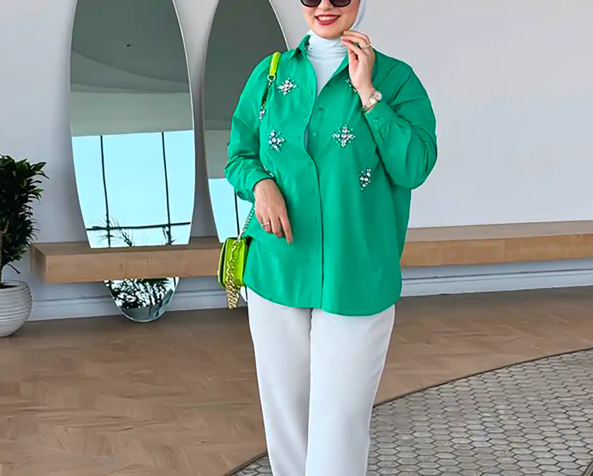 لباس بیرونی سبز زنانه