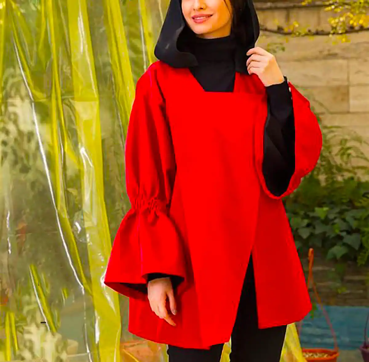 مانتو قرمز زنانه شیک