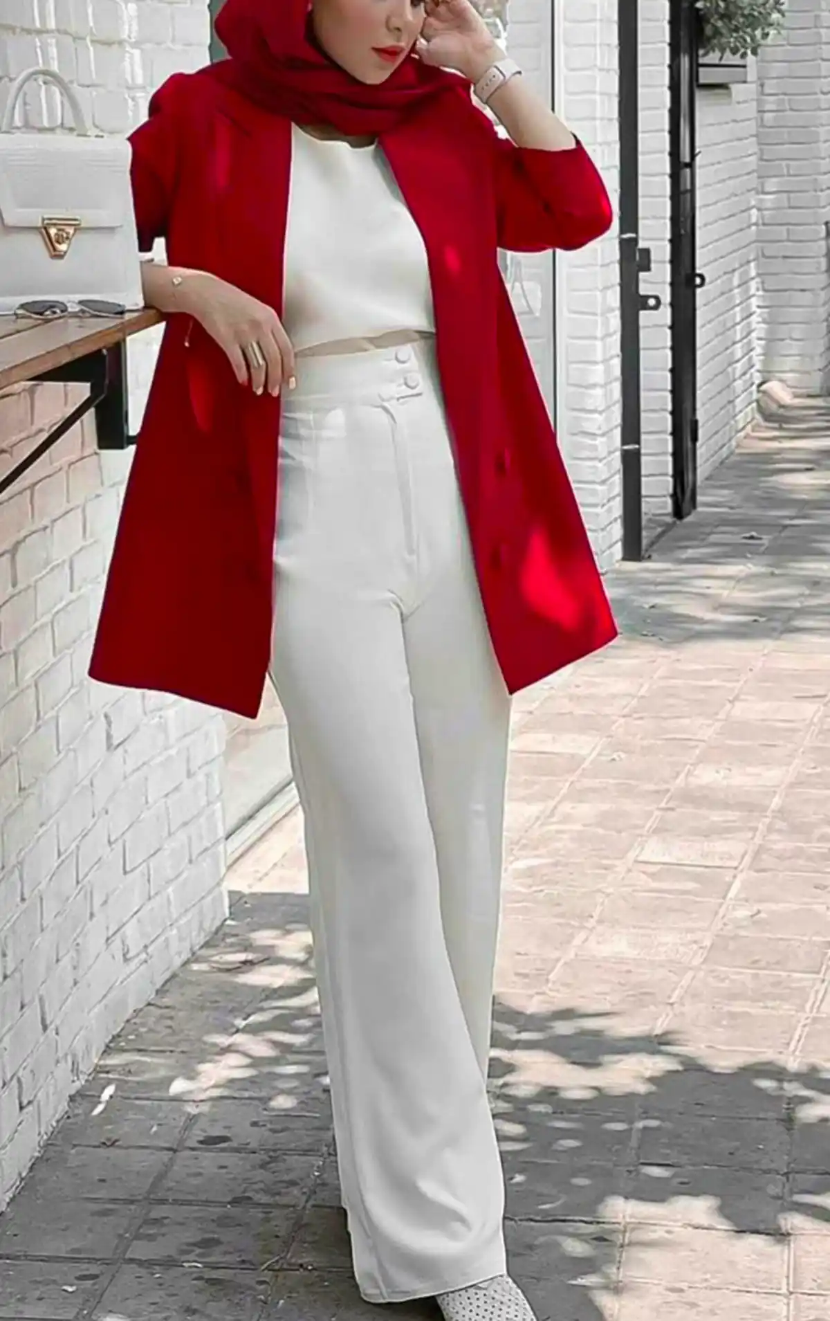 مانتو قرمز زنانه شیک