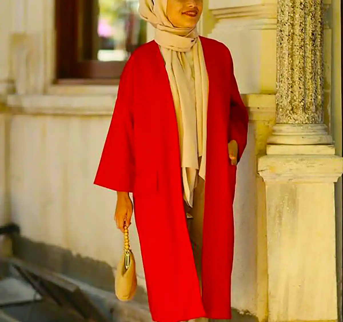مانتو قرمز زنانه شیک