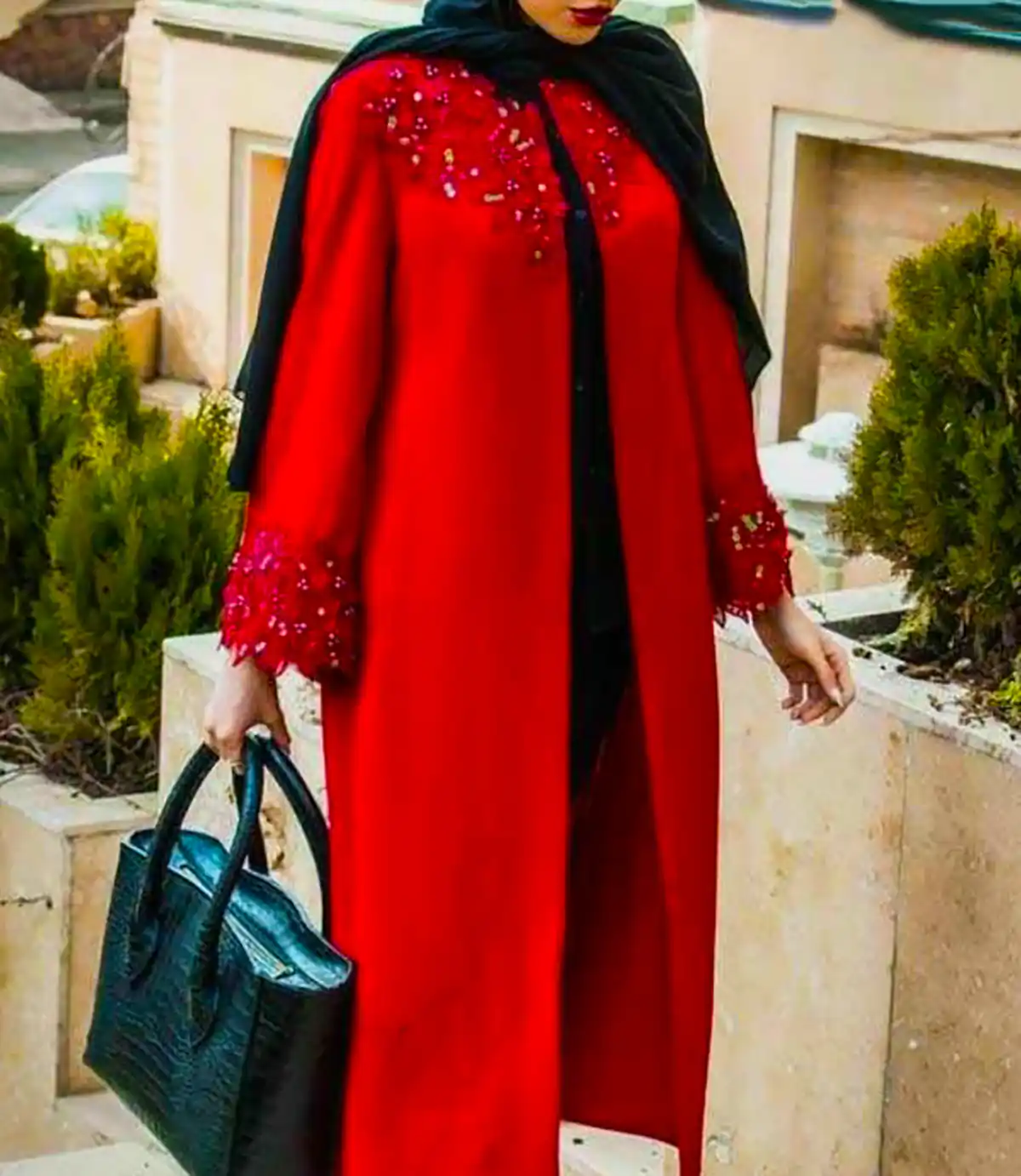 مانتو قرمز زنانه شیک