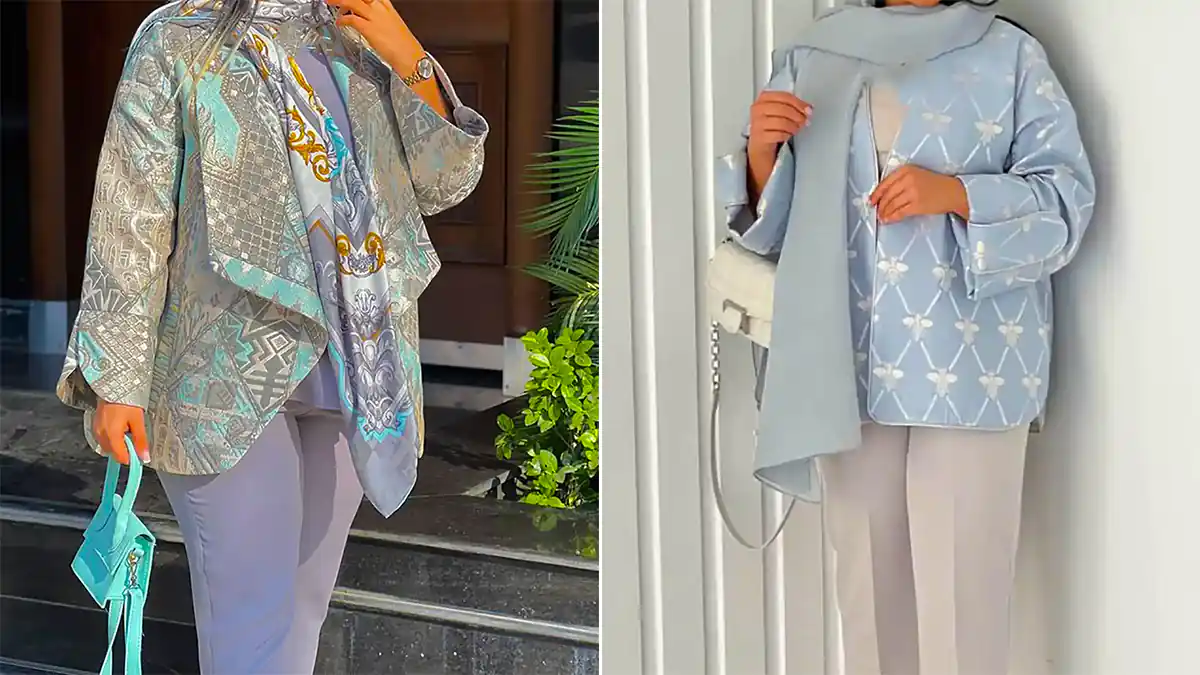 مانتو کتی آبی روشن