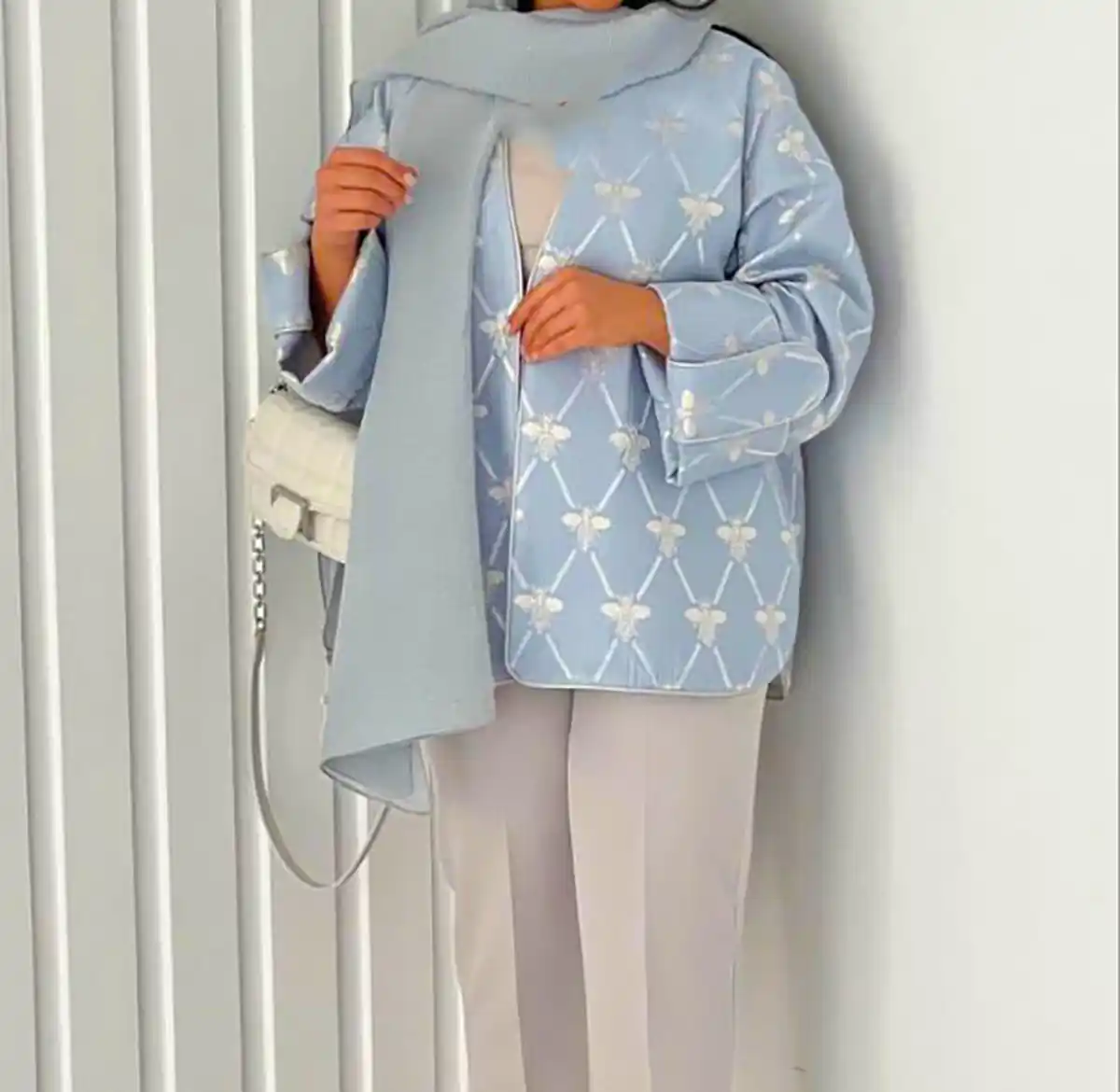 مانتو کتی آبی شیک