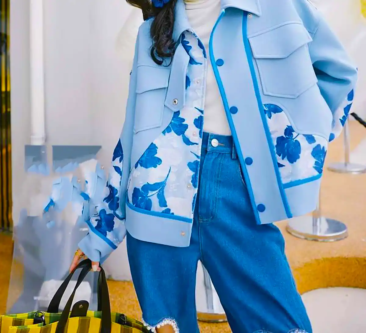 مانتو کتی آبی شیک