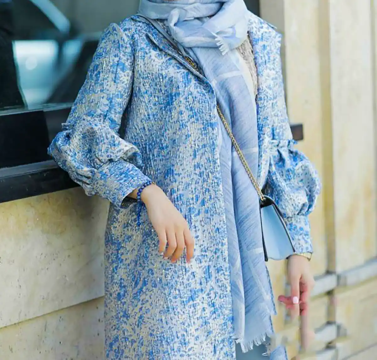 مانتو کتی آبی شیک