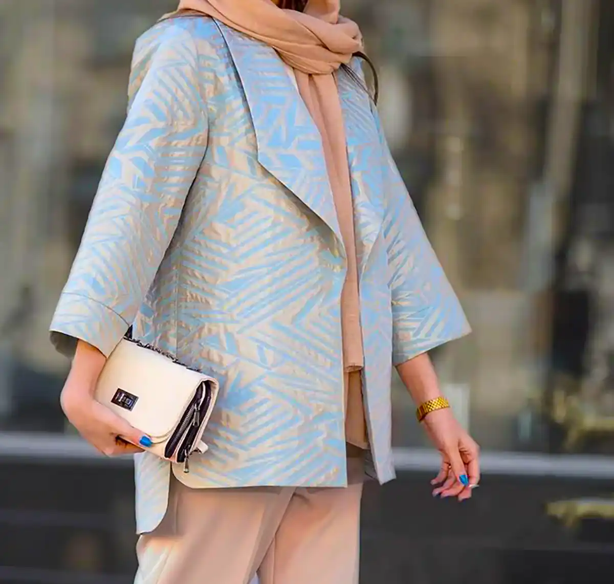 مانتو کتی آبی شیک