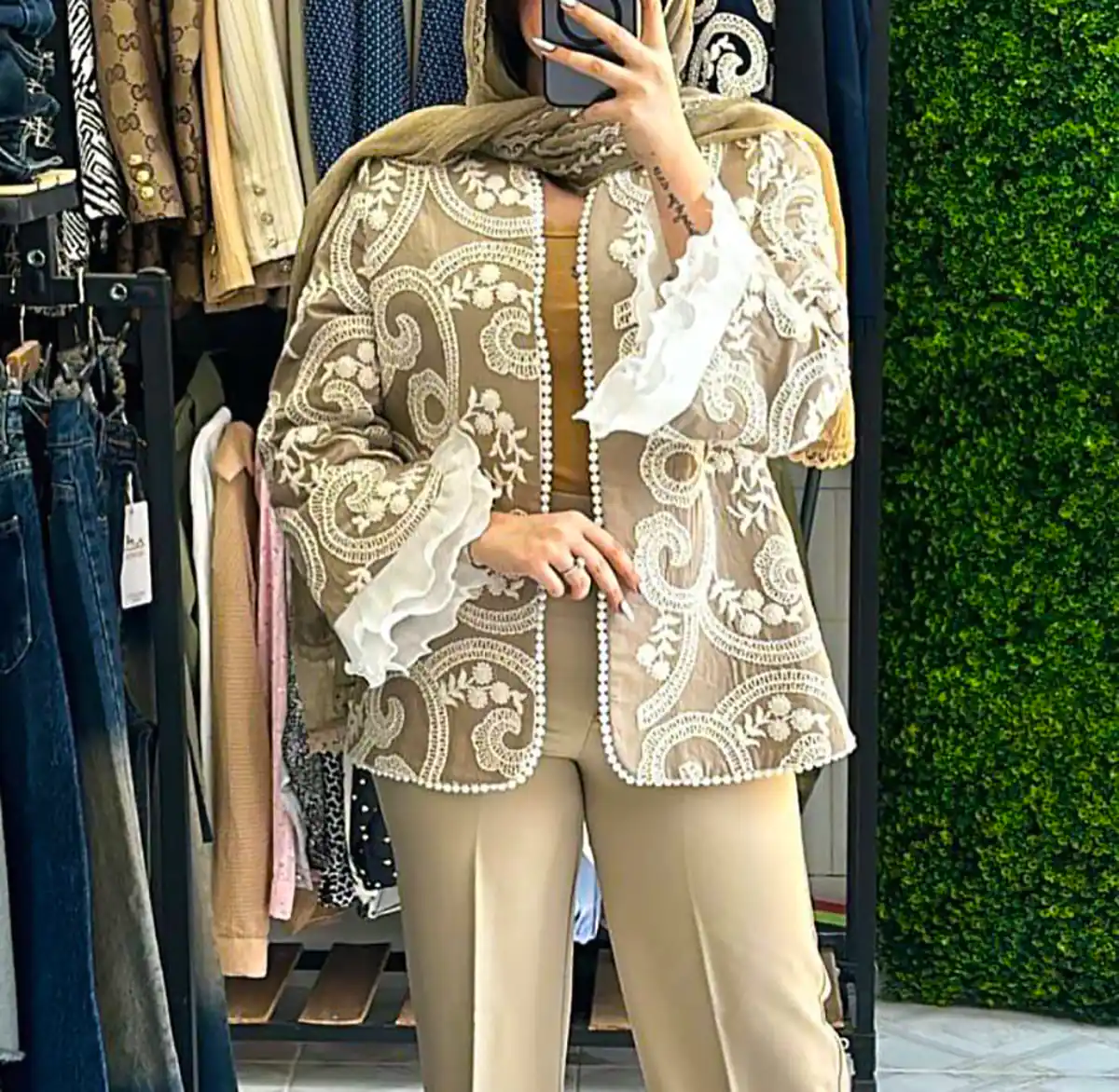 مانتو کتی ژاکارد