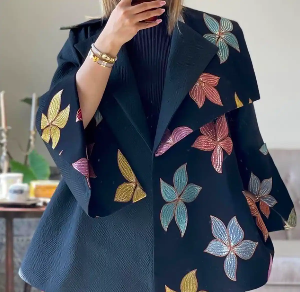 مانتو کتی مشکی لاکچری