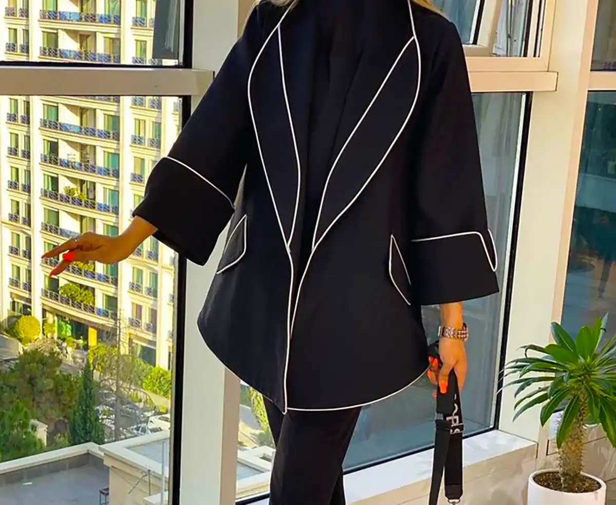 مانتو کتی مشکی لاکچری