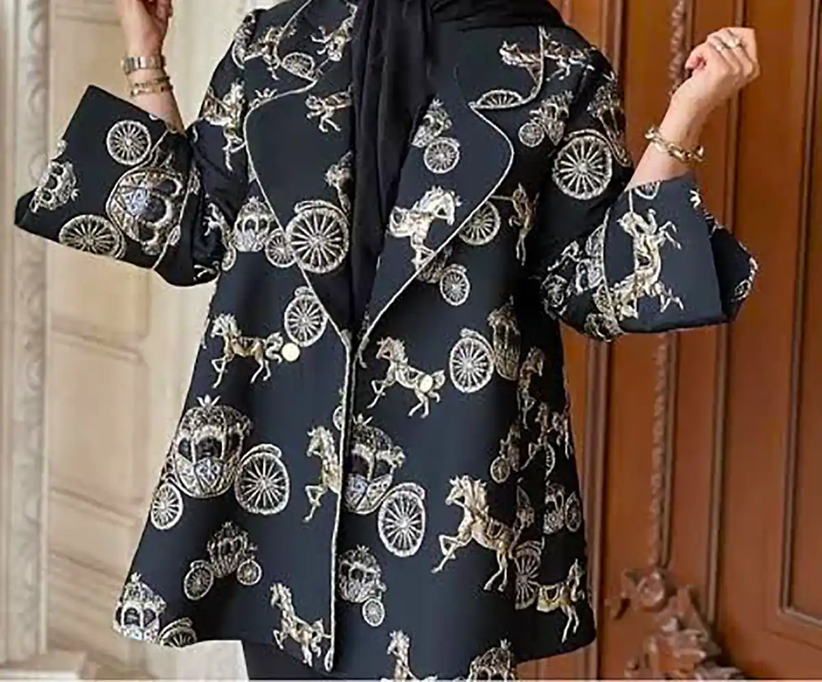 مانتو کتی مشکی لاکچری