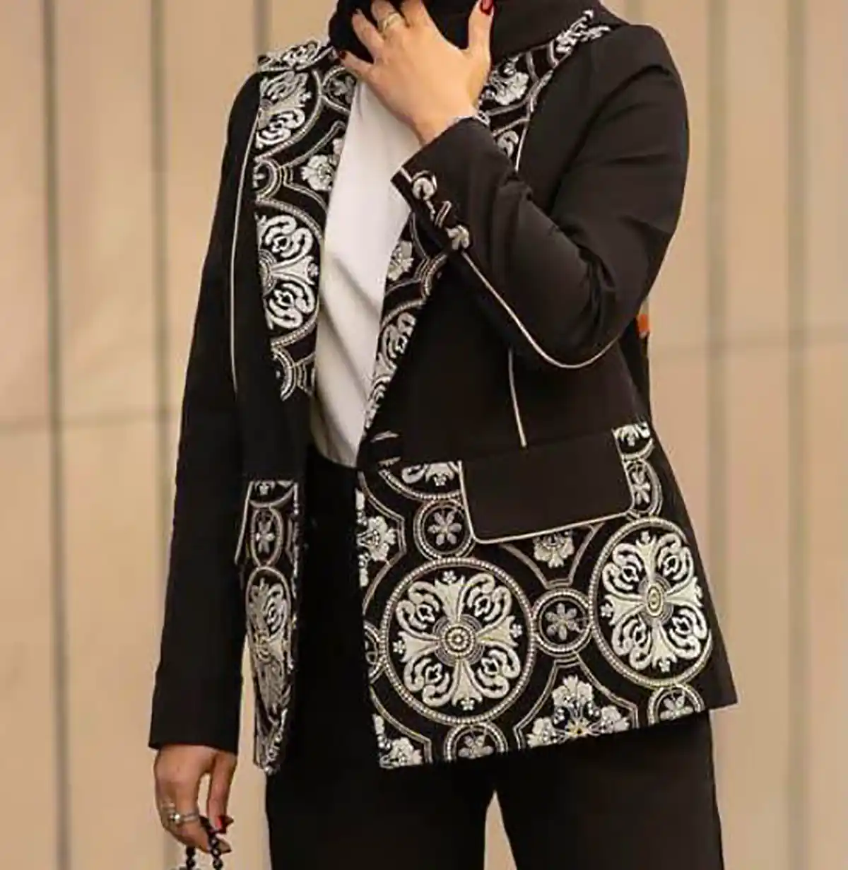 مانتو کتی مشکی لاکچری