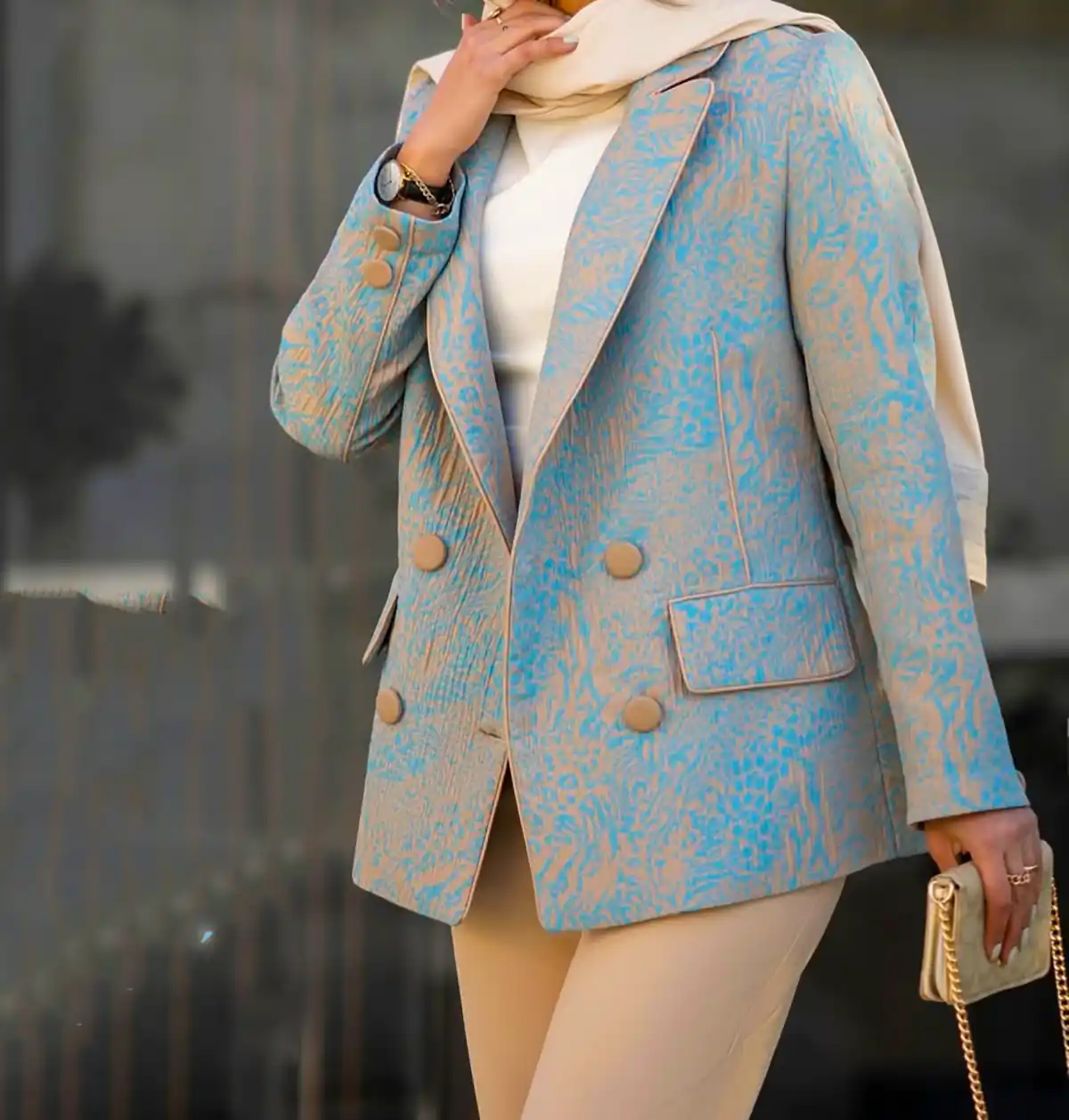 مانتو کتی آبی روشن