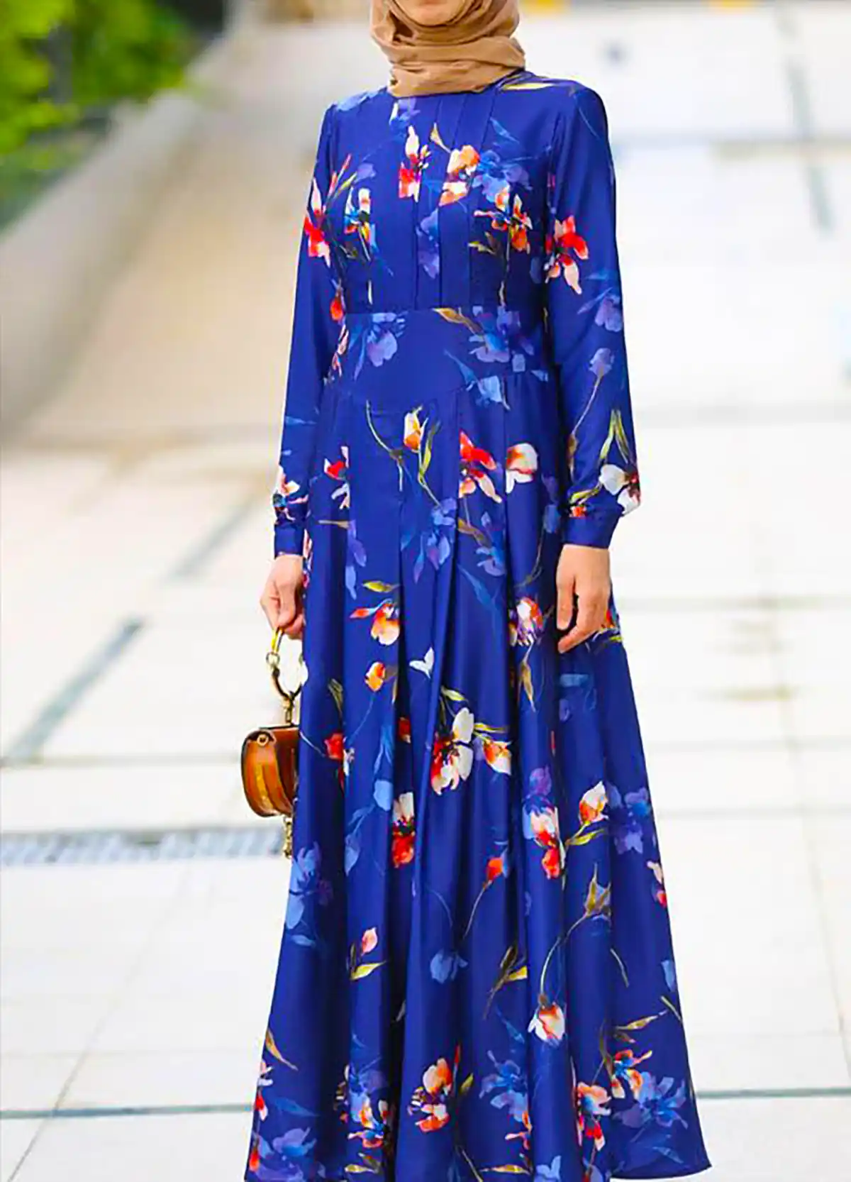 مانتو پیراهنی آبی شیک