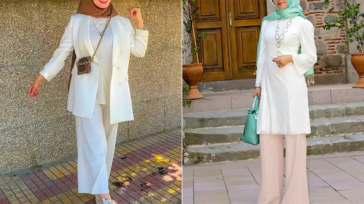 مانتو سفید زنانه شیک