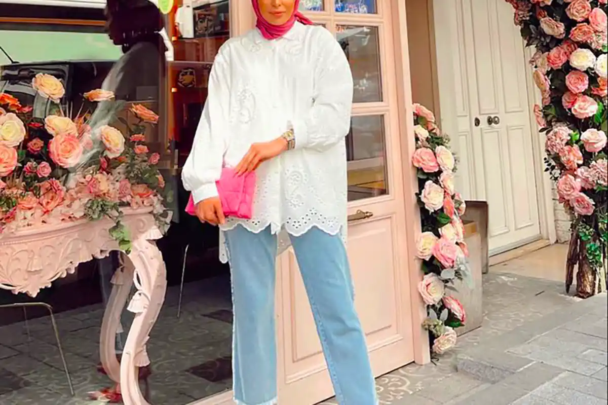 مانتو سفید زنانه شیک