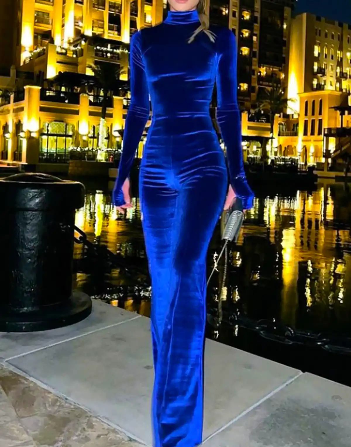 ماکسی مجلسی آبی شیک