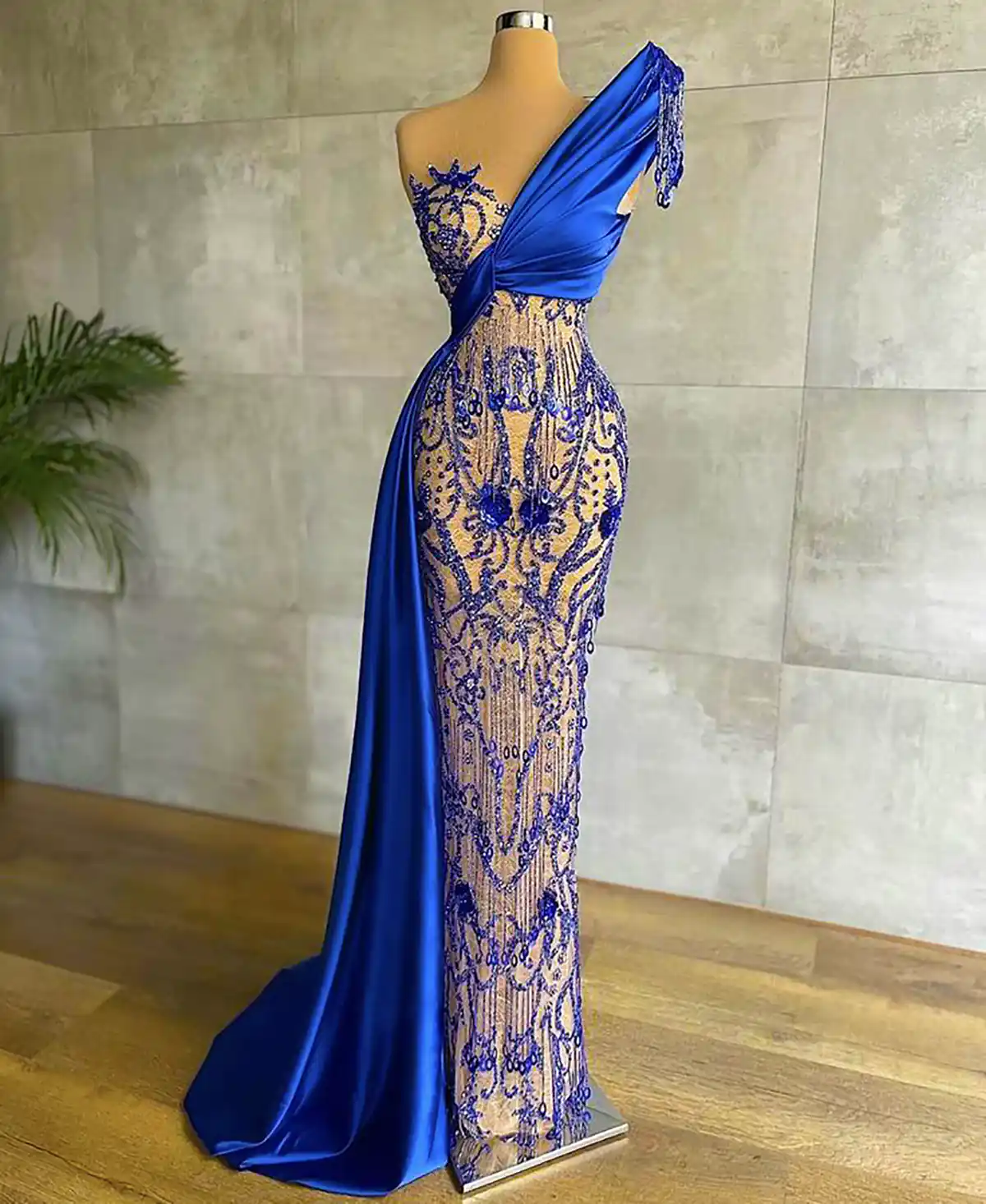 ماکسی مجلسی آبی شیک