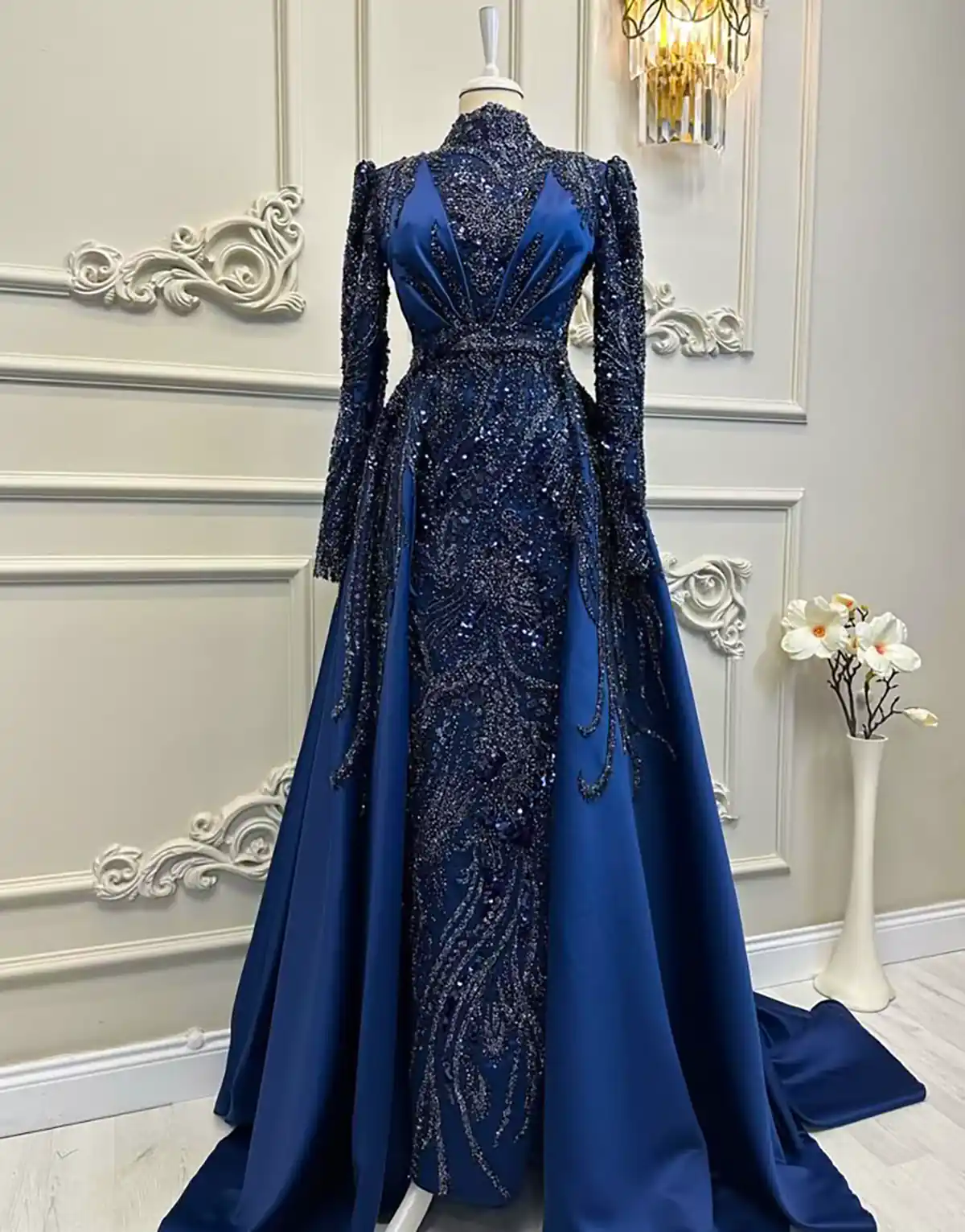 ماکسی مجلسی آبی شیک