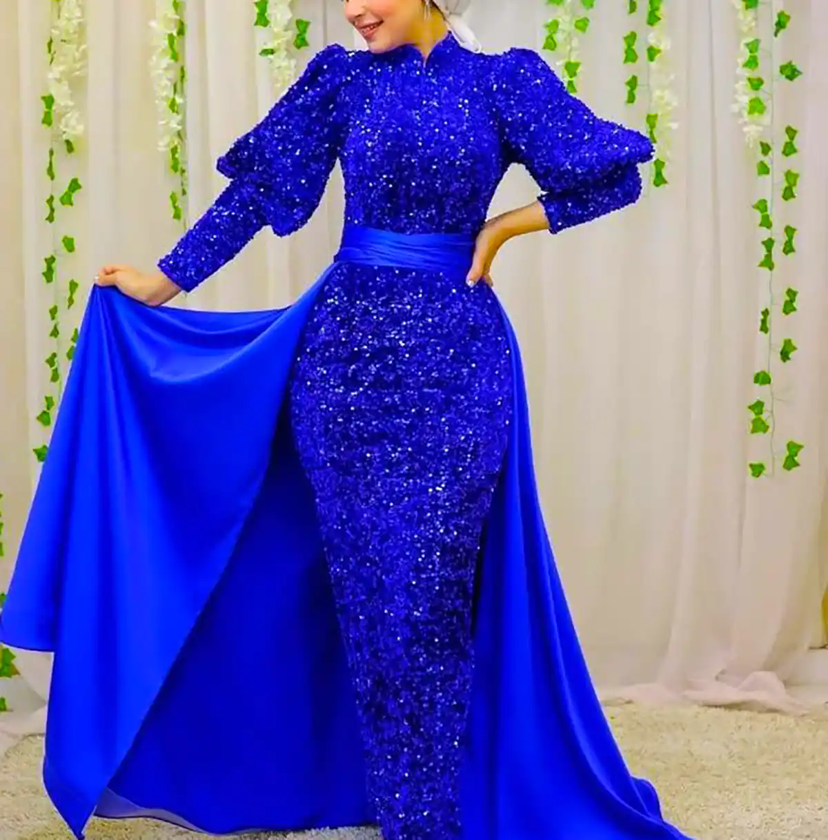 ماکسی مجلسی آبی شیک