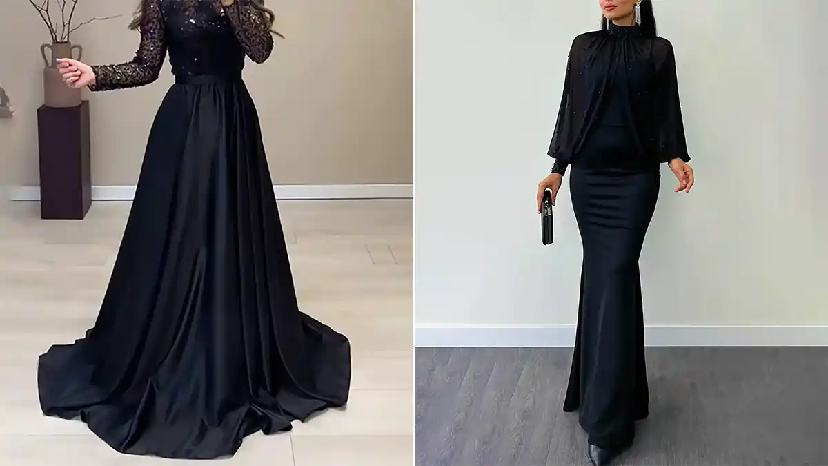 ماکسی مجلسی مشکی شیک