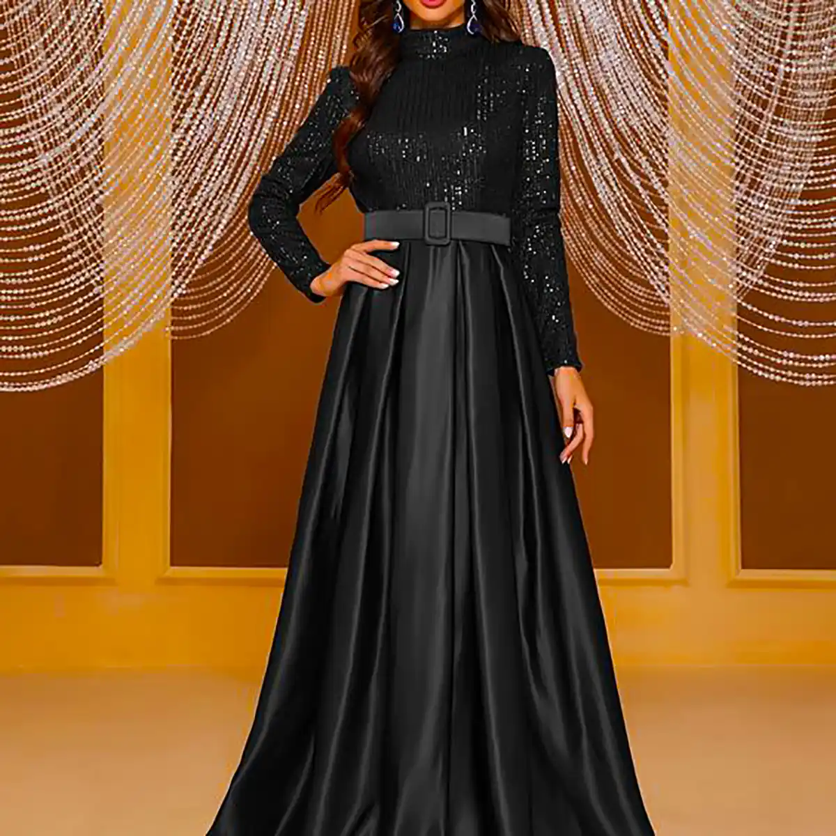 ماکسی مجلسی مشکی شیک