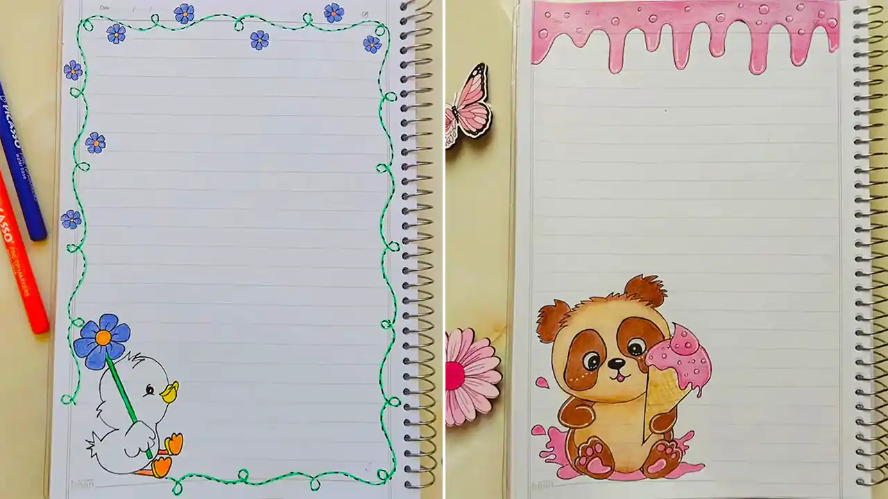 نقاشی دفتر مشق کودک