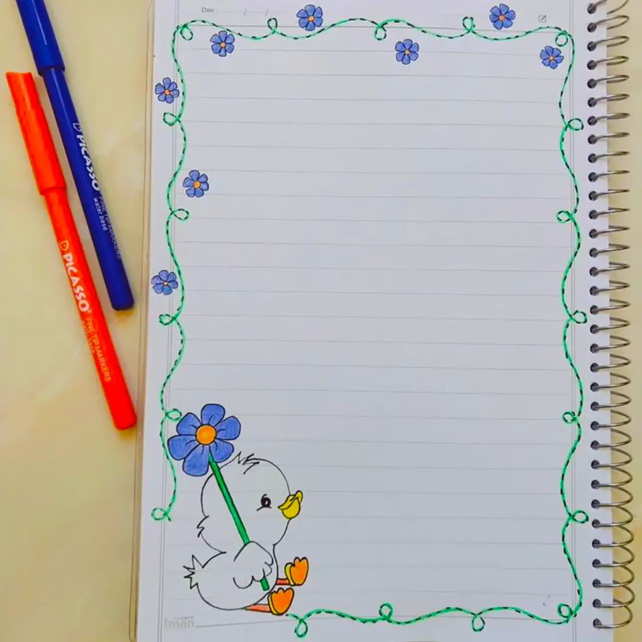 نقاشی دفتر مشق کودک