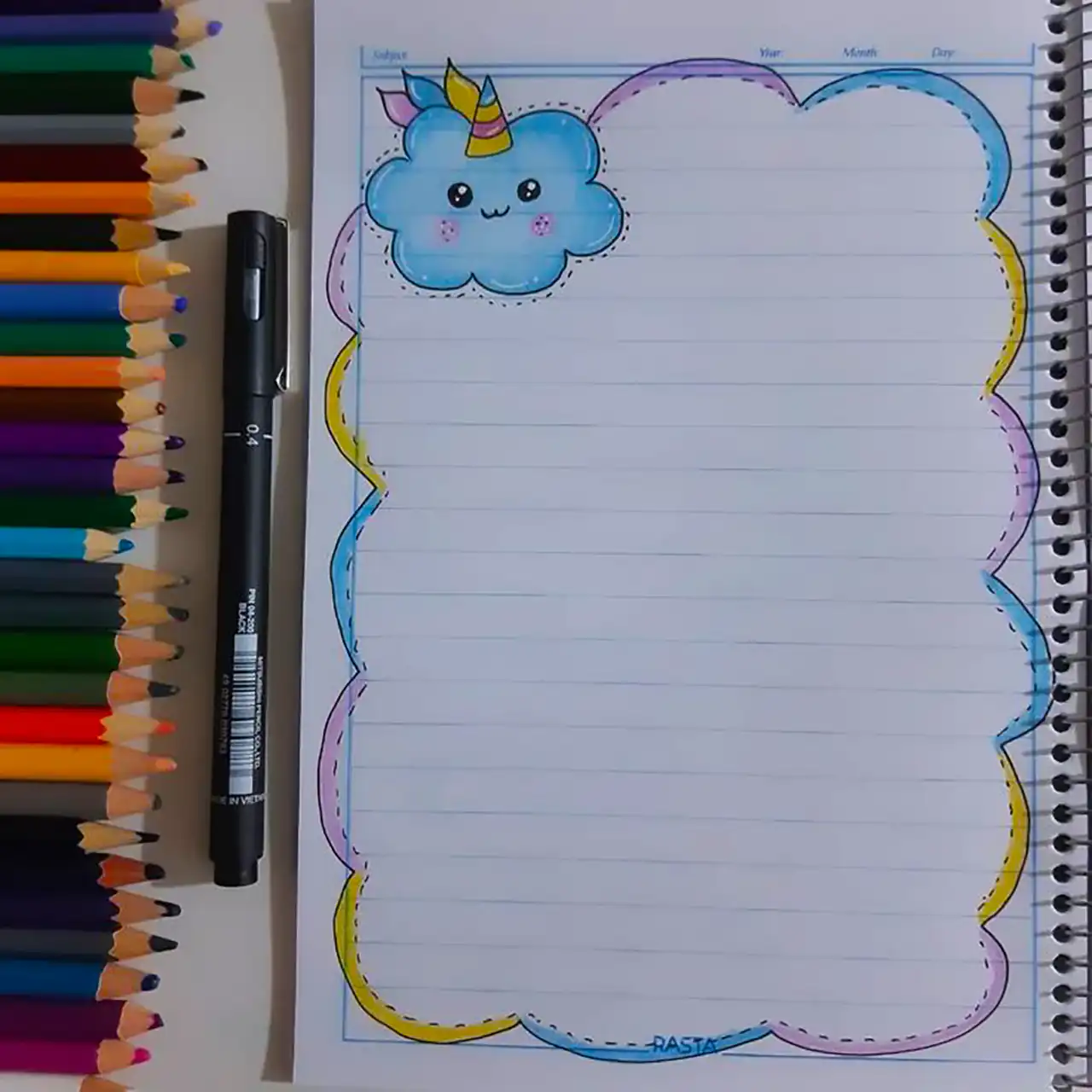 نقاشی دفتر مشق کودک