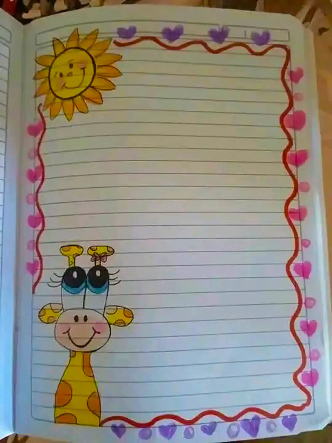 نقاشی دفتر مشق کودک