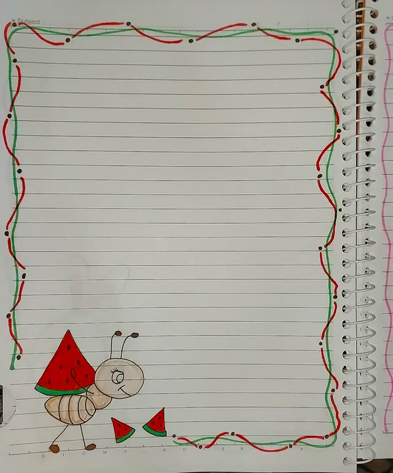 نقاشی دفتر مشق کودک