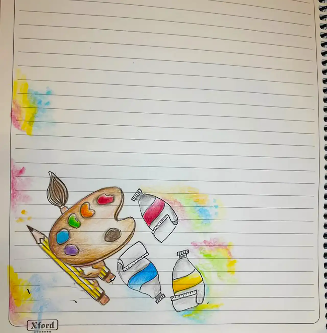 نقاشی دفتر مشق کودک