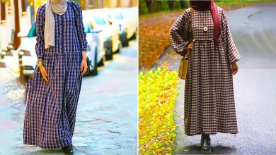 پیراهن مانتویی پاییزه