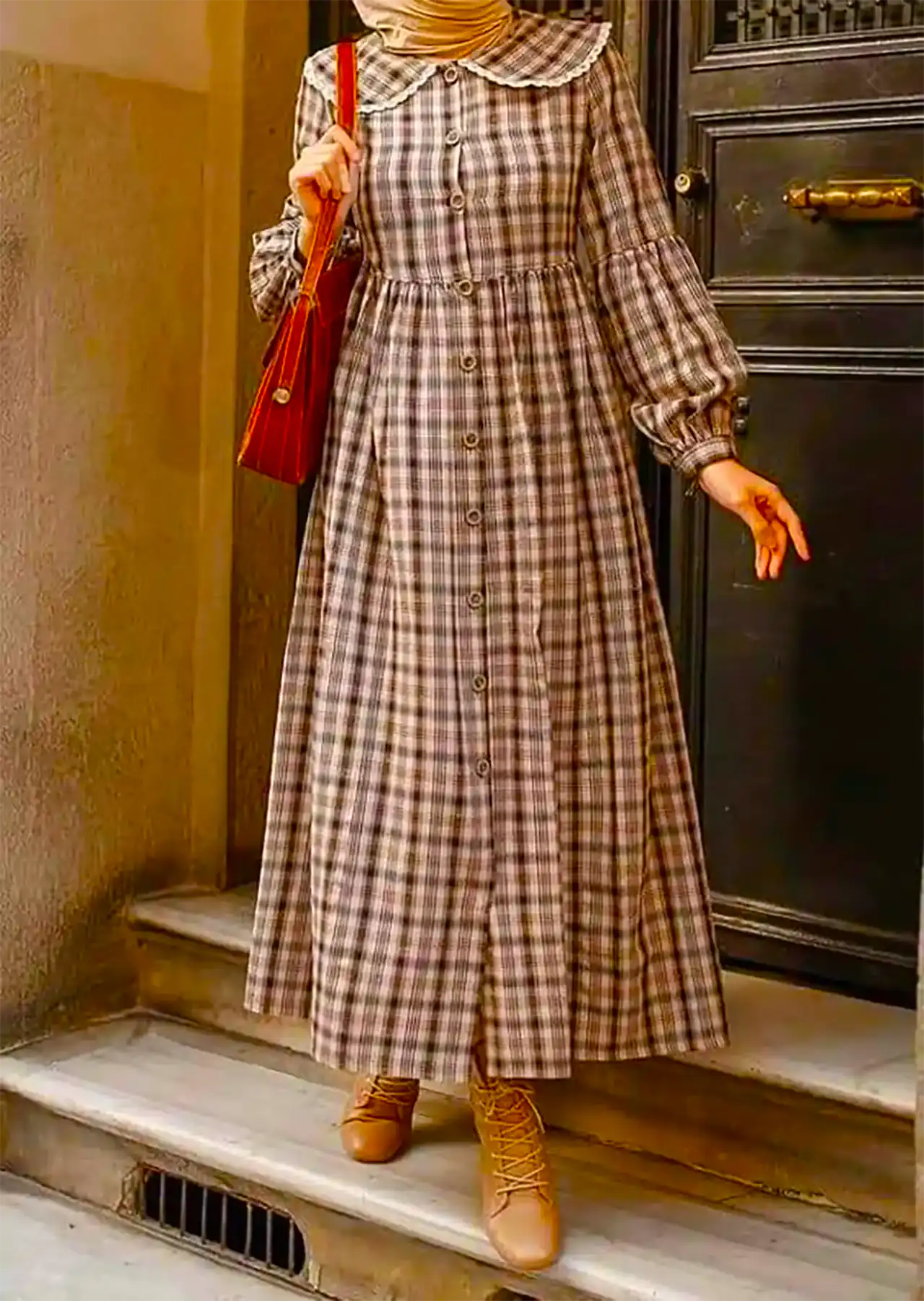 پیراهن مانتویی پاییزه