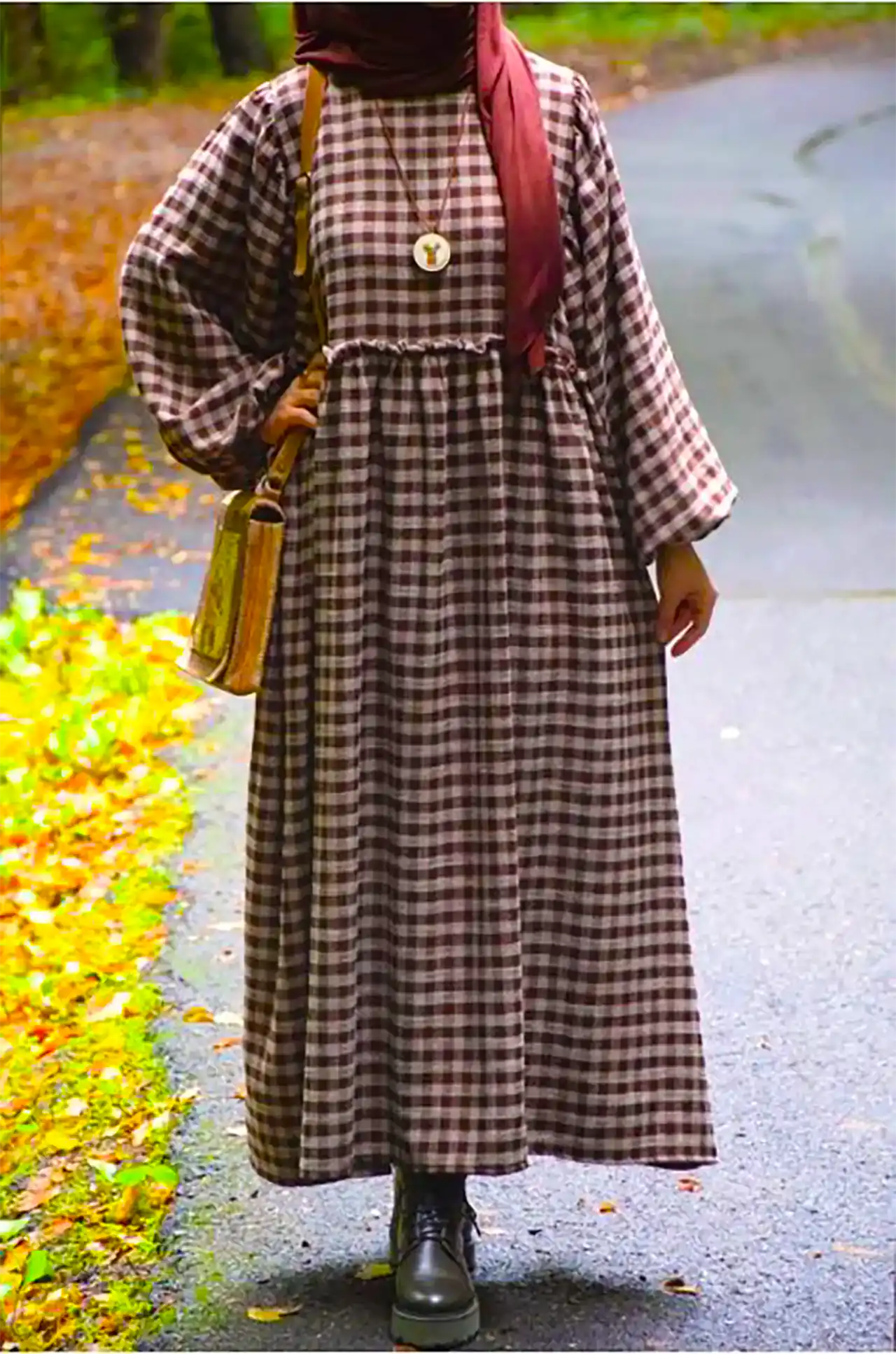 پیراهن مانتویی پاییزه