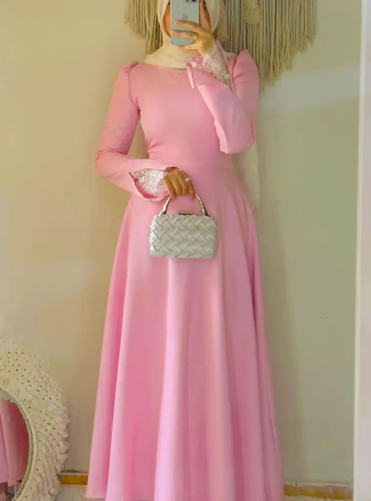 پیراهن ساحلی صورتی شیک