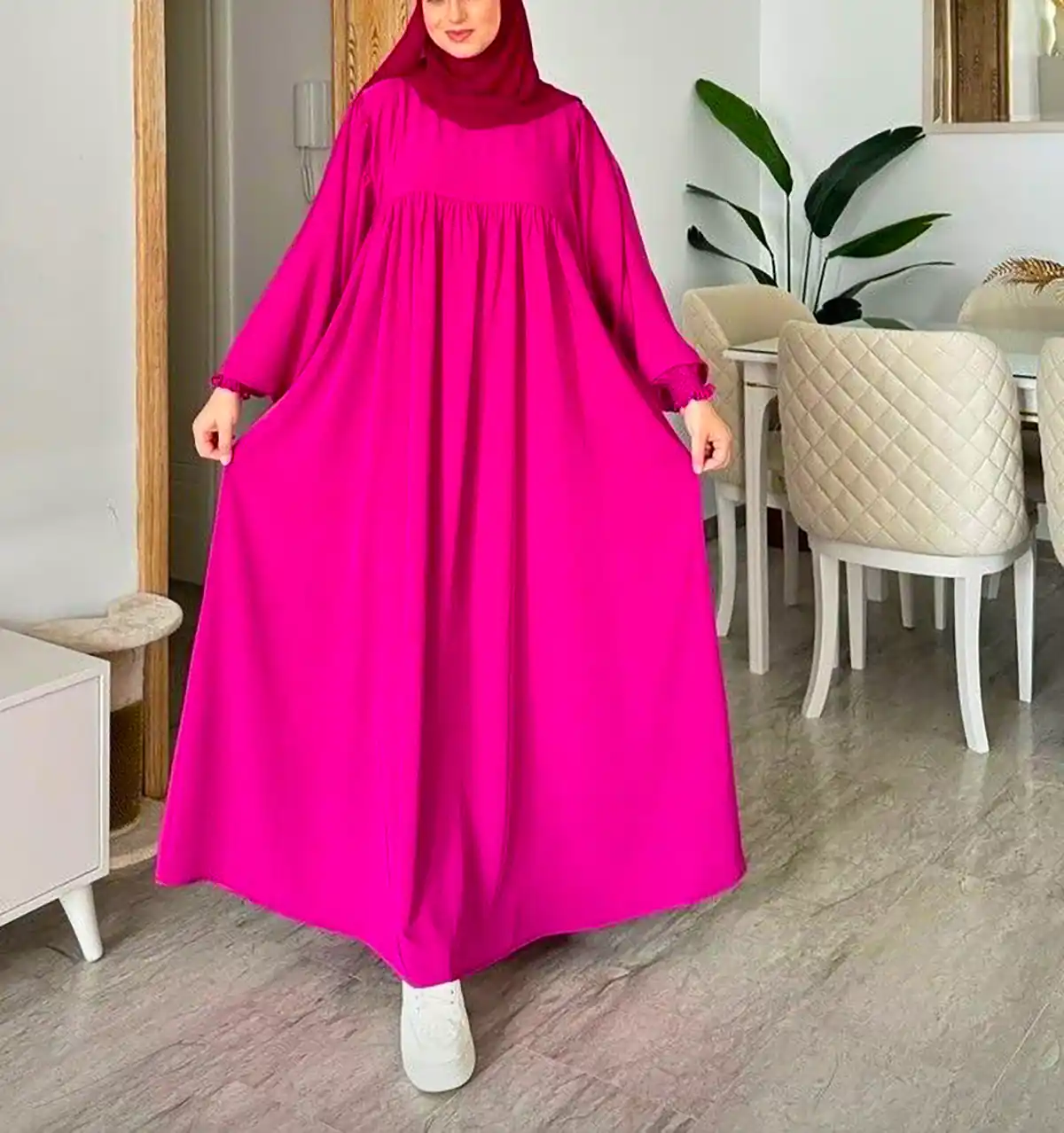 پیراهن ساحلی صورتی شیک