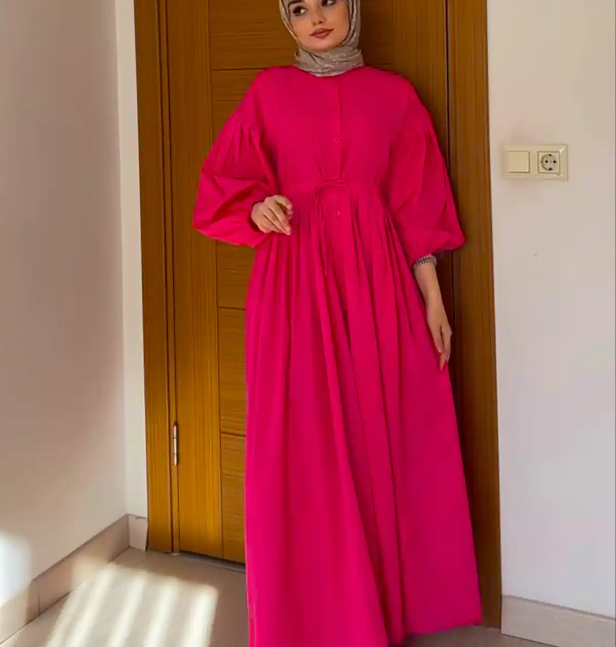 پیراهن ساحلی صورتی شیک