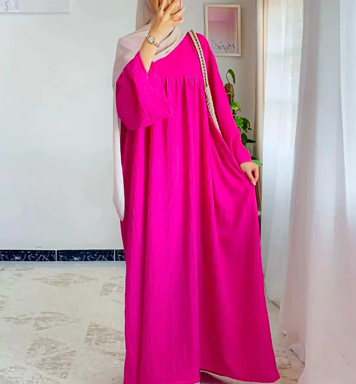 پیراهن ساحلی صورتی شیک