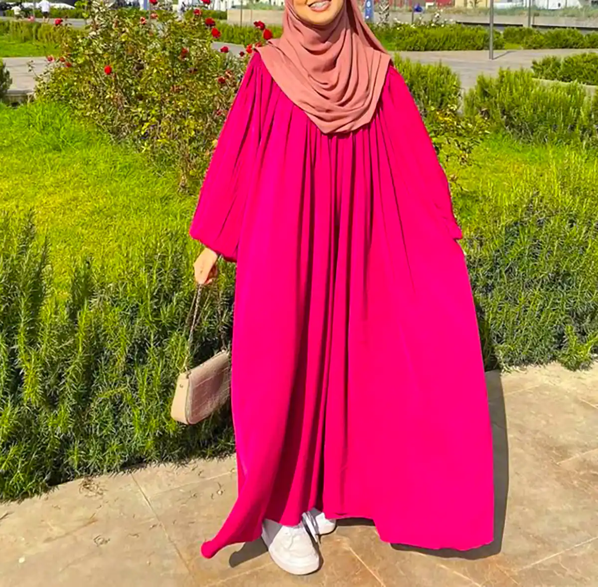 پیراهن ساحلی صورتی شیک