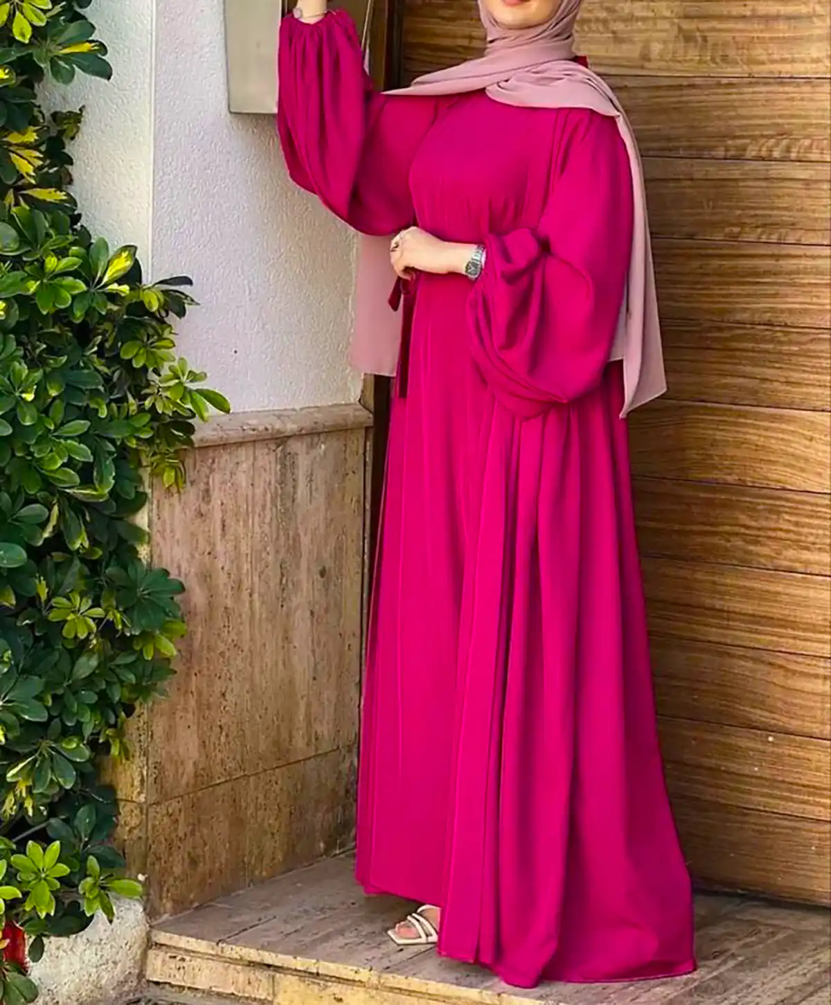 پیراهن ساحلی صورتی شیک