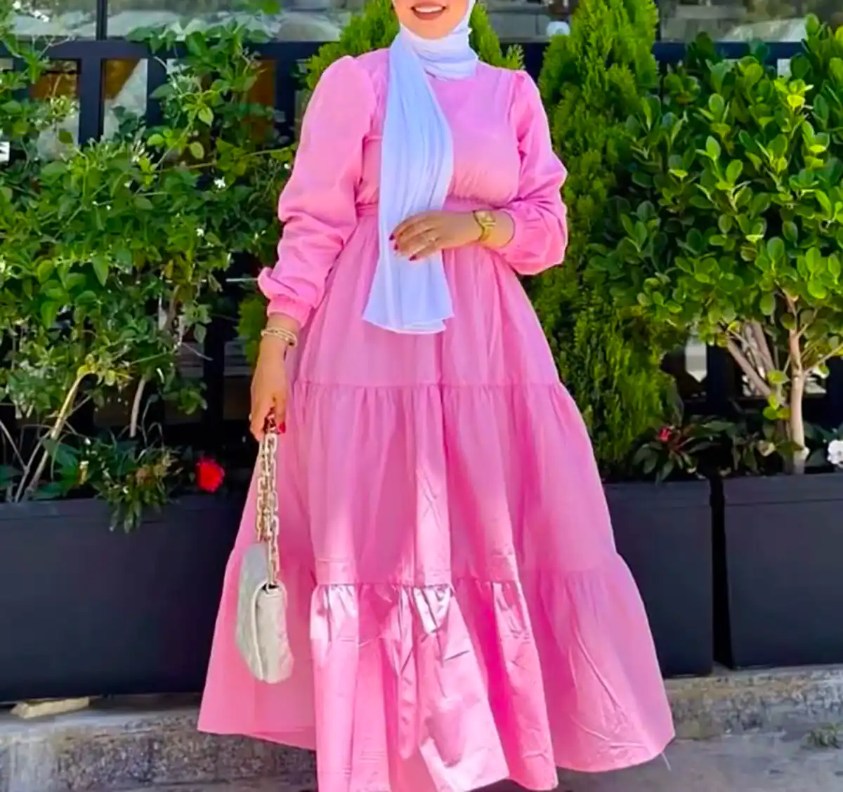 پیراهن ساحلی صورتی شیک