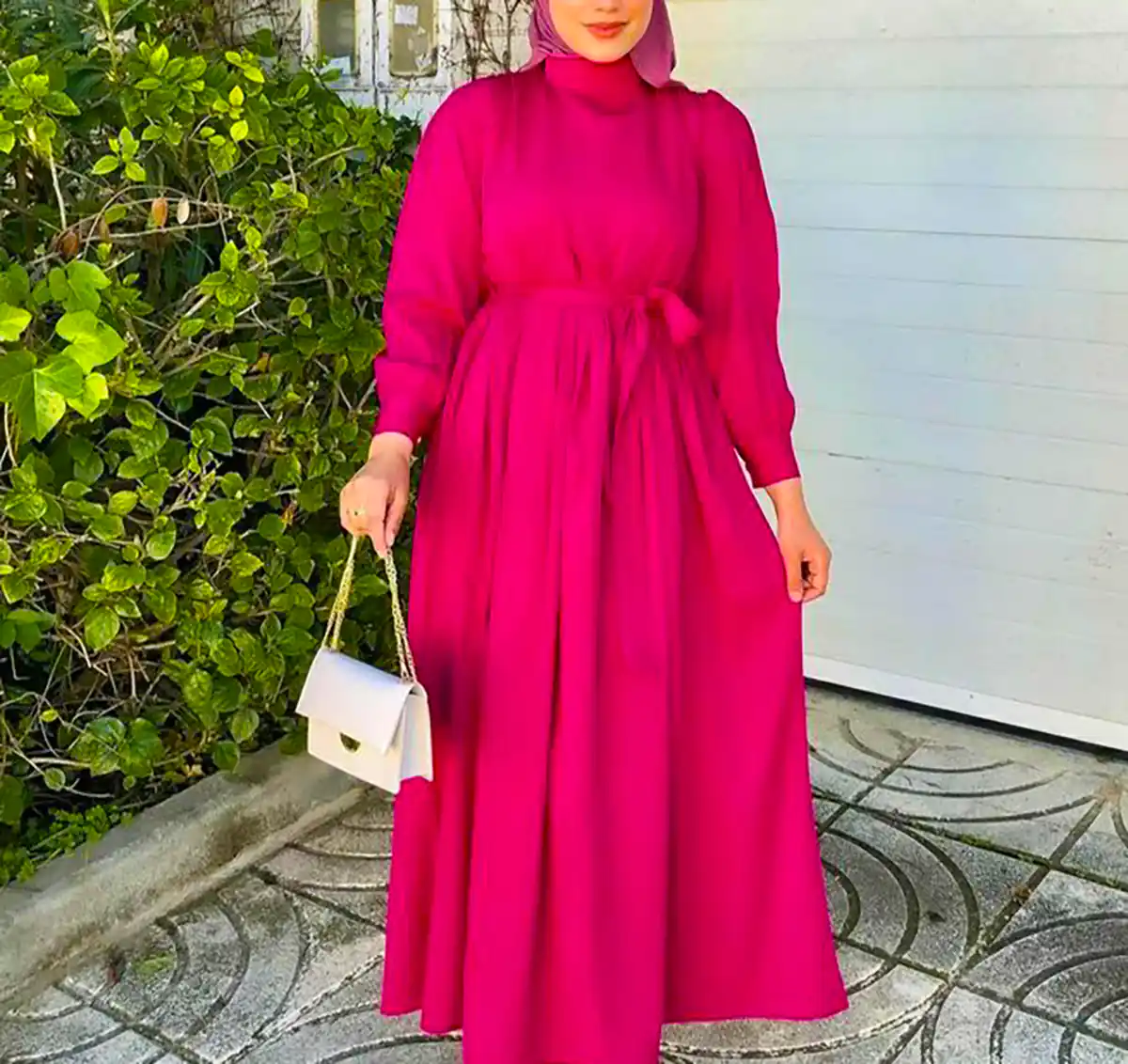 پیراهن ساحلی صورتی شیک