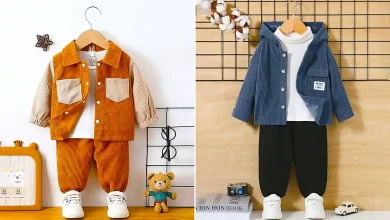 پیراهن شلوار بچگانه پاییزه