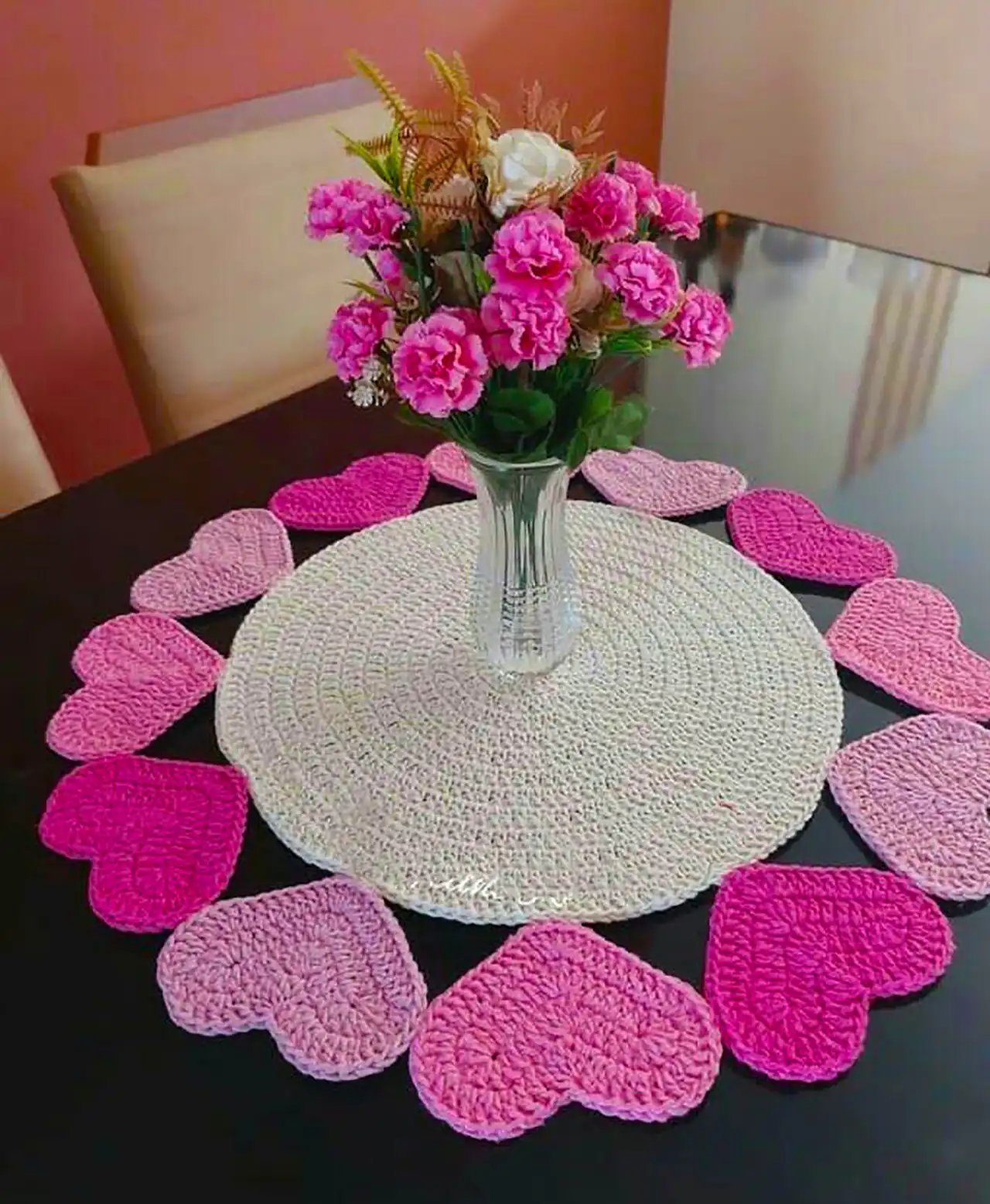 رانر بافتنی میز