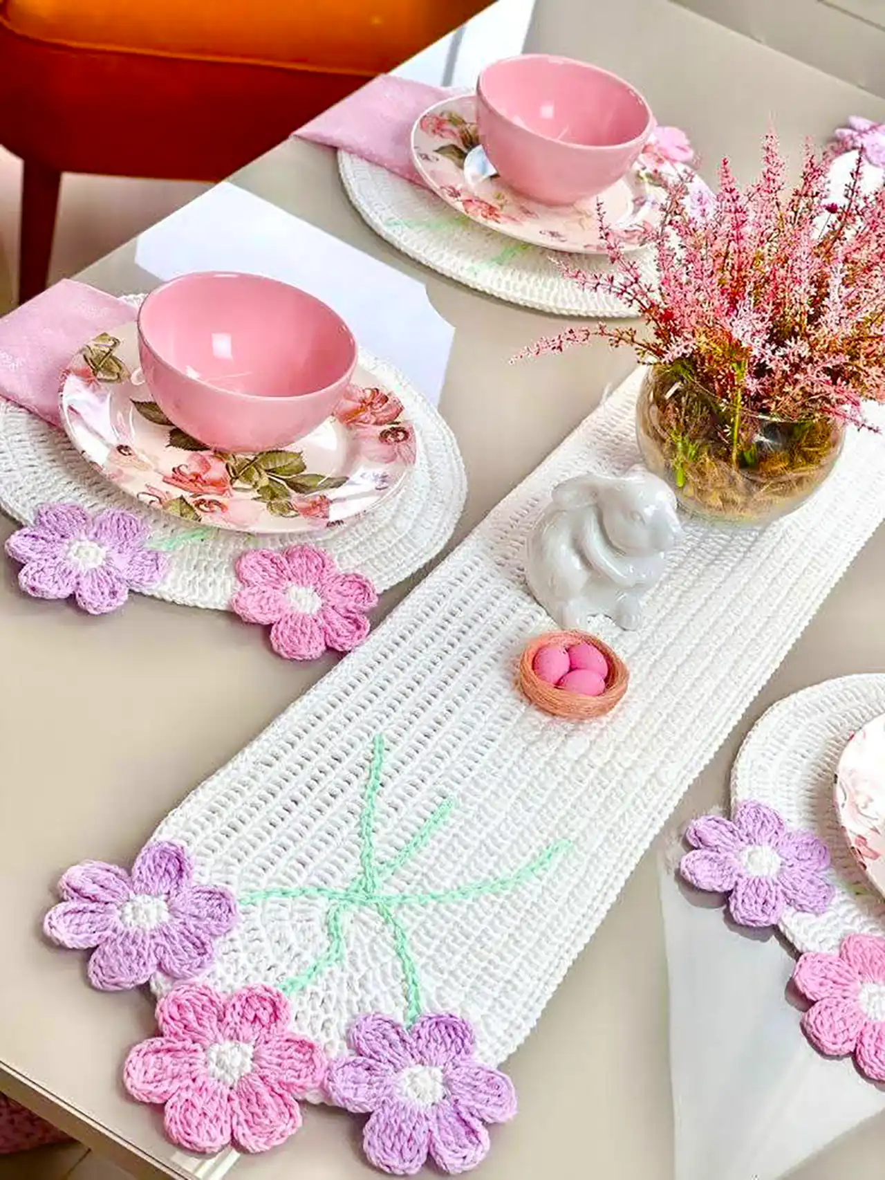 رانر بافتنی میز