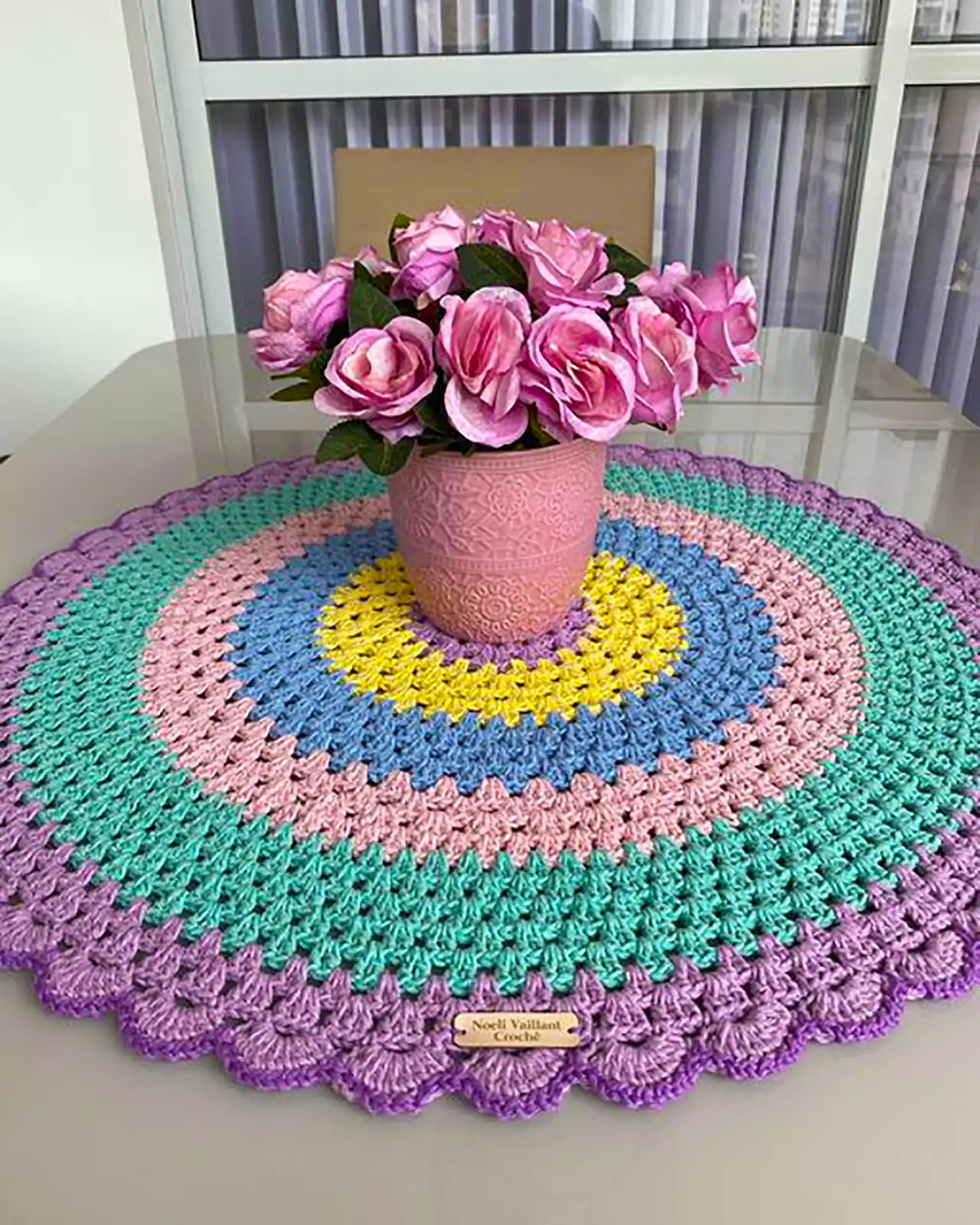 رانر بافتنی میز